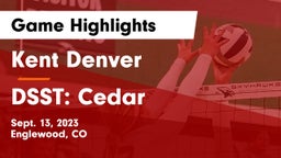 Kent Denver  vs DSST: Cedar Game Highlights - Sept. 13, 2023