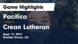 Pacifica  vs Crean Lutheran   Game Highlights - Sept. 17, 2019