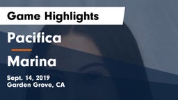 Pacifica  vs Marina  Game Highlights - Sept. 14, 2019