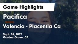 Pacifica  vs Valencia  - Placentia Ca Game Highlights - Sept. 26, 2019