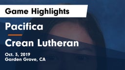 Pacifica  vs Crean Lutheran Game Highlights - Oct. 3, 2019