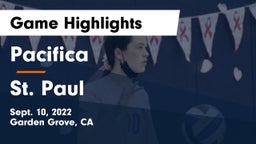 Pacifica  vs St. Paul  Game Highlights - Sept. 10, 2022
