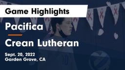 Pacifica  vs Crean Lutheran  Game Highlights - Sept. 20, 2022