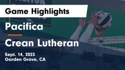 Pacifica  vs Crean Lutheran  Game Highlights - Sept. 14, 2023