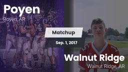 Matchup: Poyen  vs. Walnut Ridge  2017