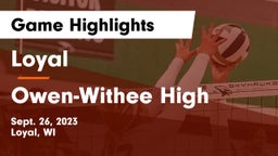 Loyal  vs Owen-Withee High Game Highlights - Sept. 26, 2023