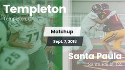 Matchup: Templeton vs. Santa Paula  2018