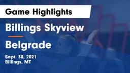 Billings Skyview  vs Belgrade  Game Highlights - Sept. 30, 2021
