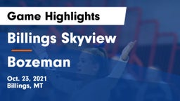 Billings Skyview  vs Bozeman  Game Highlights - Oct. 23, 2021