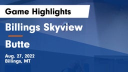 Billings Skyview  vs Butte  Game Highlights - Aug. 27, 2022