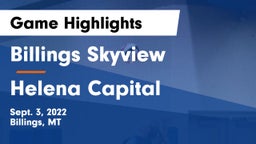 Billings Skyview  vs Helena Capital  Game Highlights - Sept. 3, 2022