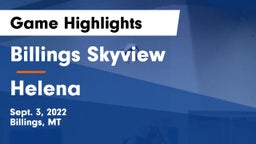 Billings Skyview  vs Helena  Game Highlights - Sept. 3, 2022