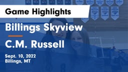 Billings Skyview  vs C.M. Russell  Game Highlights - Sept. 10, 2022