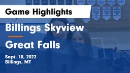 Billings Skyview  vs Great Falls  Game Highlights - Sept. 10, 2022