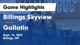 Billings Skyview  vs Gallatin  Game Highlights - Sept. 16, 2022