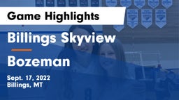 Billings Skyview  vs Bozeman  Game Highlights - Sept. 17, 2022