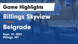 Billings Skyview  vs Belgrade  Game Highlights - Sept. 24, 2022