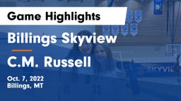 Billings Skyview  vs C.M. Russell  Game Highlights - Oct. 7, 2022