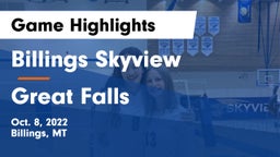 Billings Skyview  vs Great Falls  Game Highlights - Oct. 8, 2022