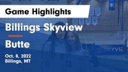 Billings Skyview  vs Butte  Game Highlights - Oct. 8, 2022