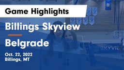 Billings Skyview  vs Belgrade  Game Highlights - Oct. 22, 2022