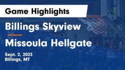 Billings Skyview  vs Missoula Hellgate  Game Highlights - Sept. 2, 2023