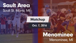 Matchup: Sault Area vs. Menominee  2016