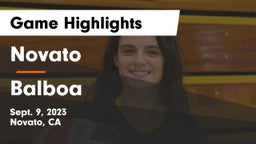 Novato  vs Balboa  Game Highlights - Sept. 9, 2023
