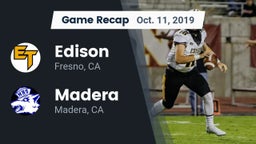Recap: Edison  vs. Madera  2019