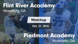 Matchup: Flint River Academy vs. Piedmont Academy  2016