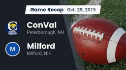 Recap: ConVal  vs. Milford  2019