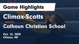******-Scotts  vs Calhoun Christian School Game Highlights - Oct. 15, 2020