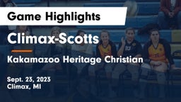 ******-Scotts  vs Kakamazoo Heritage Christian Game Highlights - Sept. 23, 2023