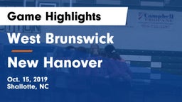 West Brunswick  vs New Hanover  Game Highlights - Oct. 15, 2019