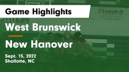 West Brunswick  vs New Hanover  Game Highlights - Sept. 15, 2022