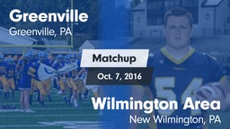 Matchup: Greenville vs. Wilmington Area  2016