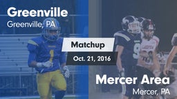Matchup: Greenville vs. Mercer Area  2016