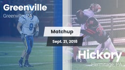 Matchup: Greenville vs. Hickory  2018