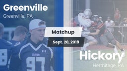 Matchup: Greenville vs. Hickory  2019