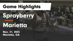 Sprayberry  vs Marietta  Game Highlights - Nov. 21, 2023