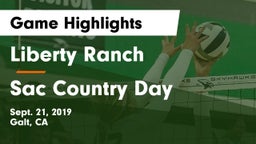 Liberty Ranch  vs Sac Country Day Game Highlights - Sept. 21, 2019