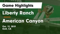 Liberty Ranch  vs American Canyon Game Highlights - Oct. 12, 2019