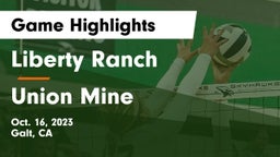 Liberty Ranch  vs Union Mine  Game Highlights - Oct. 16, 2023
