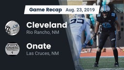 Recap: Cleveland  vs. Onate  2019