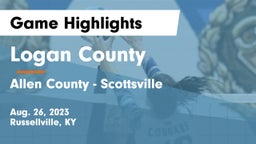 Logan County  vs Allen County - Scottsville  Game Highlights - Aug. 26, 2023