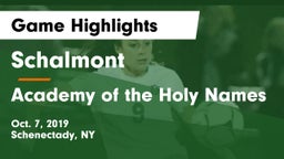 Schalmont  vs Academy of the Holy Names Game Highlights - Oct. 7, 2019