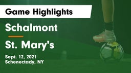 Schalmont  vs St. Mary's  Game Highlights - Sept. 12, 2021