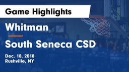 Whitman  vs South Seneca CSD Game Highlights - Dec. 18, 2018