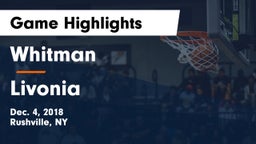 Whitman  vs Livonia  Game Highlights - Dec. 4, 2018