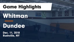 Whitman  vs Dundee  Game Highlights - Dec. 11, 2018